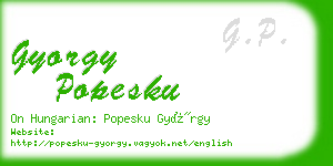 gyorgy popesku business card